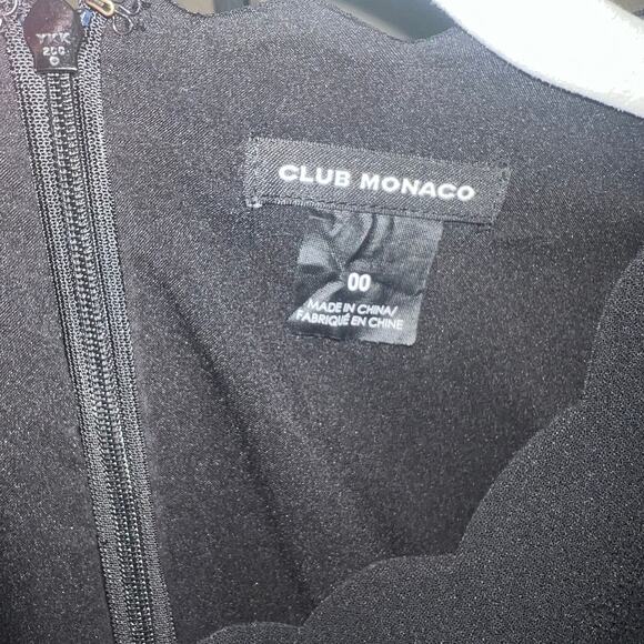 CLub Monaco‎ Office Wear Black Dress Sheath Style Scallop Detail - Picture 6 of 8